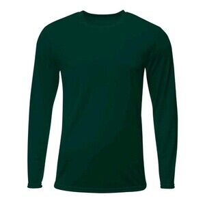 Harriton Mens Dri-Fit Long Sleeve 4XL Moisture Wicking Shirt Green